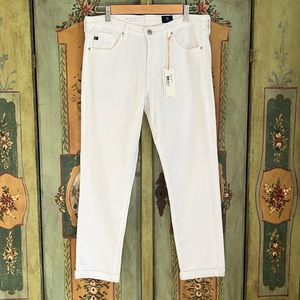 Adriano Goldschmied NWT white cigarette roll up jeans 29
